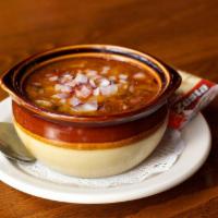 Outlaw Chili Cup 3 Rd Prty · House made spicy chili. Served with shredded cheddar, chopped onion, or sour cream on request.