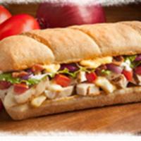 Club Sandwich · Sliced turkey breast, grilled chicken or juicy ham with crisp bacon, red onions, 3 cheeses, ...