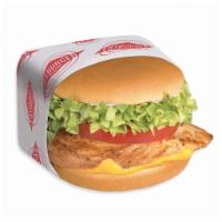 Chicken Sandwich · Your choice of a grilled, crispy or Cajun (spicy) chicken breast, topped with lettuce, tomat...