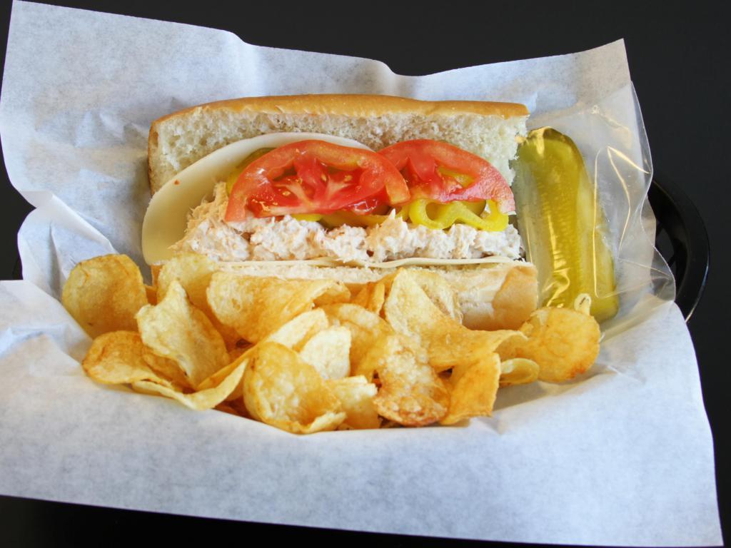 Tuna Sub · Mayonnaise, lettuce, onions, tomatoes, pickles, peppers and cheese.