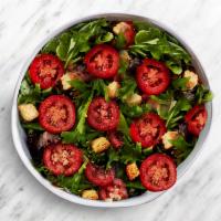 Mixed Greens Side Salad · Mixed greens, tomato, house-made croutons, house vinaigrette.