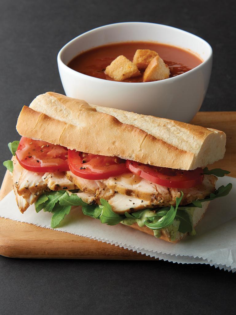 Choose Any Two · Choose from 1/2 panini, 1/2 sandwich, cup of soup, cafe salad, or cafe pasta.