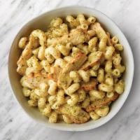 Pesto Cavatappi · Grilled chicken, cavatappi, pesto* cream. *Contains Nuts.