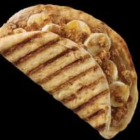 Peanut Butter Crunch Flatbread · Peanut butter, banana, granola & honey.