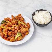 77. General Tso's Chicken · Hot and spicy.