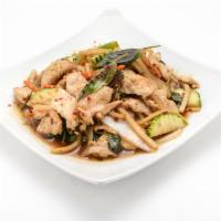 Spicy Mint Leaves · Pan fried with mint leaves and chili. Spicy.
