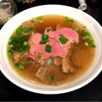 OoLaLa! Special Pho · Rare beef, flank brisket, beef meatballs, and shank in spiced beef broth. Rice noodles with ...