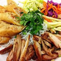 OoLaLa! Vermicelli Bowl · Chilled vermicelli noodles with spring roll, shredded salad, pickles, and choice of meat. Se...