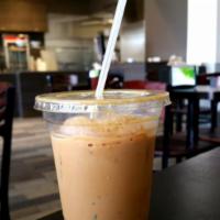 Iced Vietnamese Coffee · Strong black coffee with condensed milk and cream