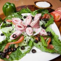 Family Antipasto Salad · Serves 4-6.