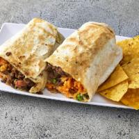 Asada Steak Burrito · Lettuce, refried beans, rice, pico de gallo, cheese and sour cream.