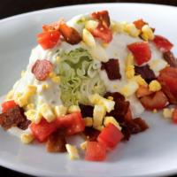 Petite Wedge Plate  · Topped with bleu cheese dressing, Nueske's applewood smoked bacon, chopped egg and Roma toma...