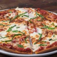 Validated Gluten-Free Margherita Pizza · The classic. Italian tomatoes with fresh mozzarella, basil and Parmesan. Served on our cauli...