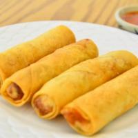 Vegetable Roll · Crispy spring roll with vegetable filling served with a delicious sweet and sour sauce.