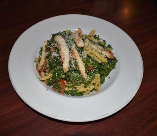 Chicken Pesto Pasta Salad · Grilled chicken, Roma tomatoes, fresh kale and penne pasta, tossed with Russo’s pesto sauce.