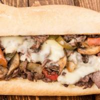 Classic Cheese Steak · USDA choice steak grilled with mushrooms, onions and white American cheese. Try hot or sweet...