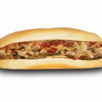 Grilled Chicken Parm · Premium chicken grilled with onions, sweet peppers, mushrooms and provolone cheese, topped w...