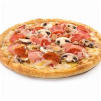 Canadian Classic Pizza · Sarpino's traditional pan pizza baked to perfection and topped with lean Canadian and smoked...