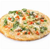 Sarpino's Thin Crust Lovers Pizza · Thin layer of olive oil and garlic on a thin crust, topped with fresh tomatoes, grilled chic...