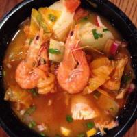 Sopa de Mariscos · Saturday and Sunday only. Seafood soup.