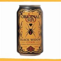 Original Sin Black Widow Cider Can · Blackberry Apple Cider - New York, NY - 6% ABV - 12oz Can - The black widow is fruit-forward...