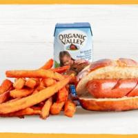 Koala · organic uncured beef hot dog, pretzel bun (645-770 cal)