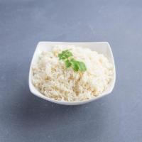 White Basmati Rice · Long grain steamed basmati rice.