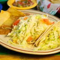 Breakfast Tacos · 3 to an order. Your choice of (unfried) corn or flour tortilla with egg and chorizo, egg and...
