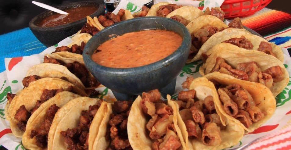 Taquito Party Platter · 18 taquitos. Choice of 2 from al pastor, pork carnitas, steak, pork adobada or tripitas. Served with chile con queso with choice of long green chile or chorizo.