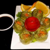 009. 6 Vegetable Pot Sticker · Steamed or deep fried and vegetable dumplings served with sweet soy sauce.