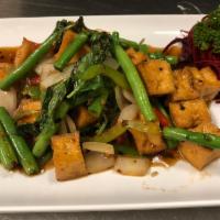 Holy Basil Entree · Choice of protein sauteed with onions, bell pepper, green beans, bamboo shoots, zucchini and...