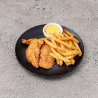 Chicken Tenders with Fries · Served with you choice of dipping sauce.