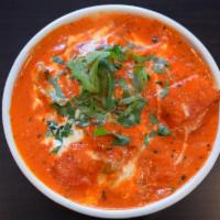 Paneer Mumtaz · Homemade cheese cubes cooked in a sauce with a rich tomato base and fresh herbs, finished wi...