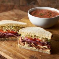 Square Meal Combo · Any full sandwich with a cup of soup or house salad or deli salad.