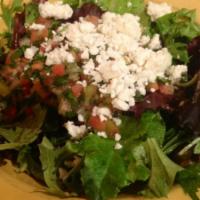 House Salad · Mixed greens and pico de gallo.