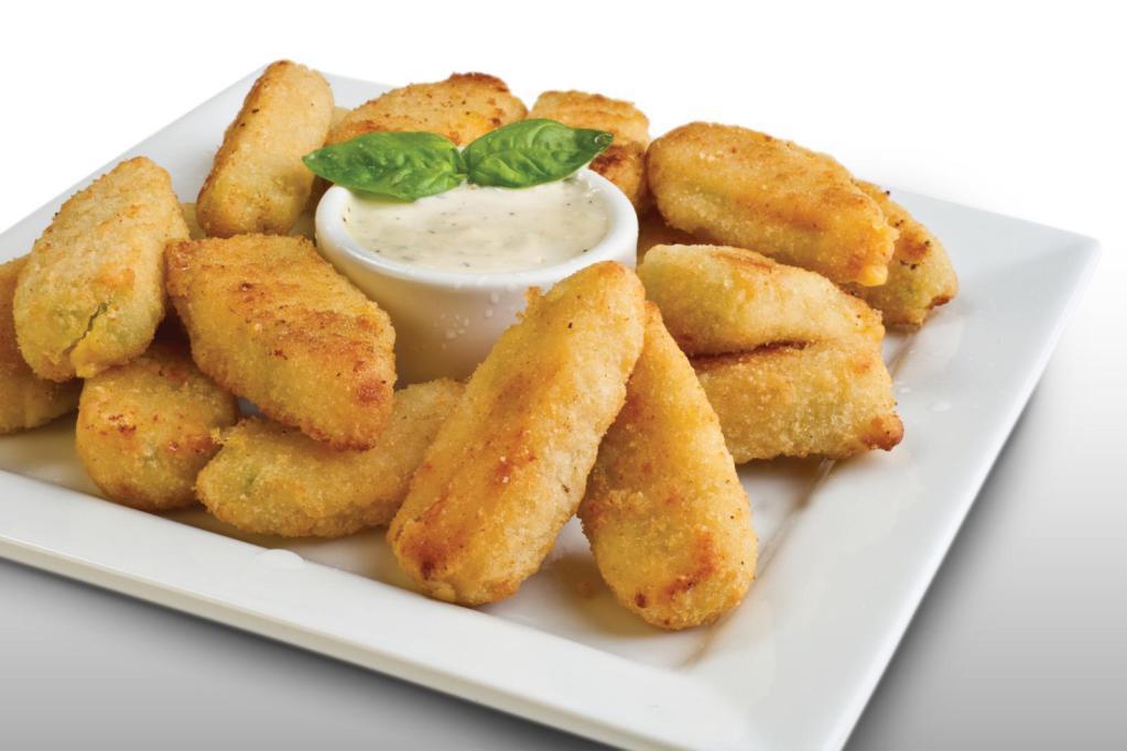 Muncheez  · MuncheezPotato-Covered Jalapeños, filled with Cheddar Cheese, and served with Ranch Sauce. (10 pieces)