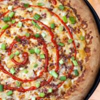 Sriracha-Cha ™ Pizza · Creamy Sriracha sauce, crispy applewood-smoked bacon, juicy pineapple and fresh green onions...