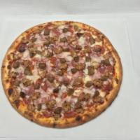 Meat Lover's Pizza · Pepperoni, ham, Canadian bacon, sausage, salami and meatball.