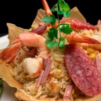 Northern Gentlemen · Present special Duong Chau style fried rice with shrimp, barbecued pork, sweet onion, scalli...