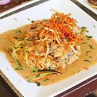 Pollo a la Mostaza · Grilled chicken breast with a special creamy mustard sauce enhanced with chipotle; served on...
