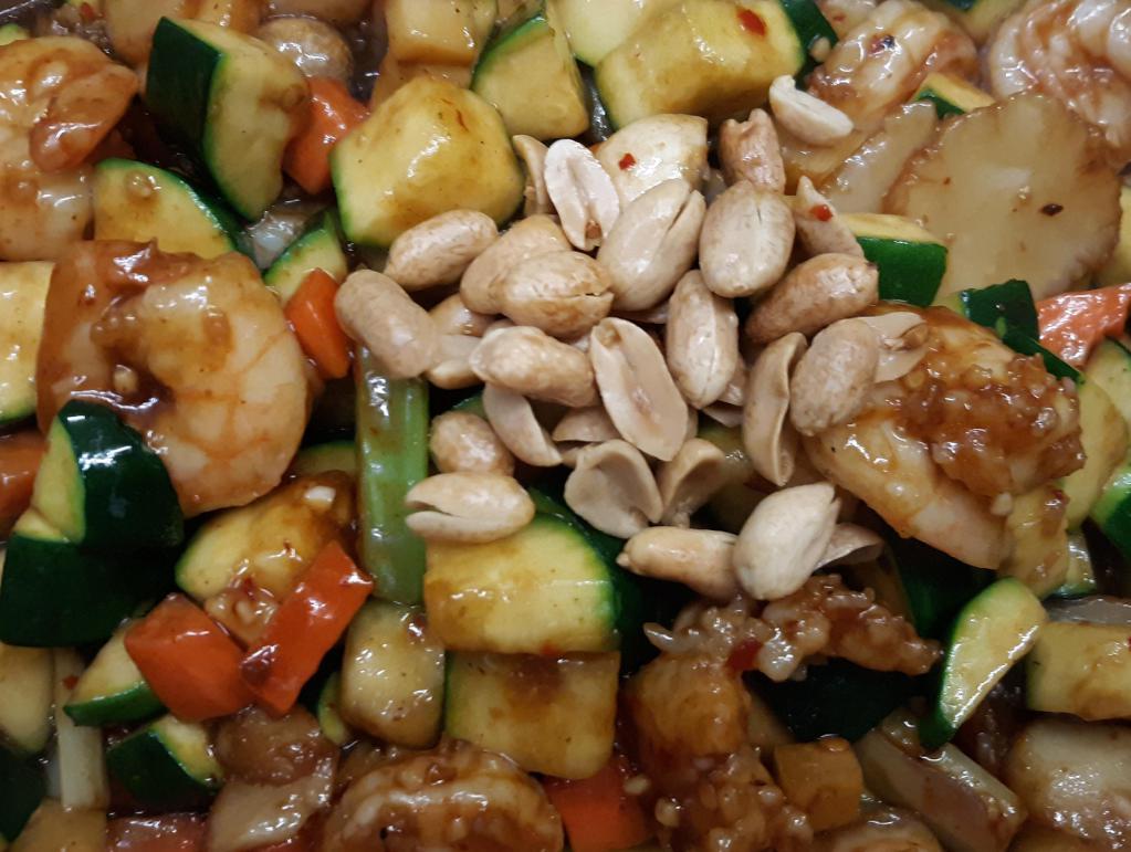 503. Kung Pao Prawns with Peanuts · Hot and spicy.