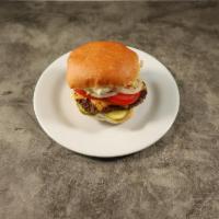 1. Classic Cheeseburger · Lettuce, tomato, raw or sauteed onions, pickles, mayo and American cheese on a fresh baked d...