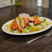Grilled Chicken Salad · Our own grilled chicken breast served atop of a bed of fresh tossed salad and accompanied by...