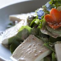 Sesame Tofu Salad · Large. Mixed greens and sesame dressing.