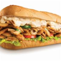 Chicken Philly · Chicken, grilled onion, green pepper, mushrooms and Provolone.