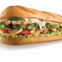 6. Veggie Delight Steak · Grilled mushrooms, onions, green peppers, provolone, Swiss and shredding cheddar. 