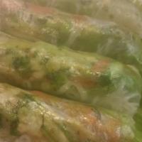 2 Pieces Veggie Spring Rolls - Goi Cuon Chay · Sauteed mushrooms, broccoli, carrot and cabbage with lettuce, mint, cilantro and vermicelli ...