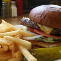 1/2 lb. Baron Cheeseburger · Lettuce, Tomato, Onion, Ketchup, Mustard, Pickle