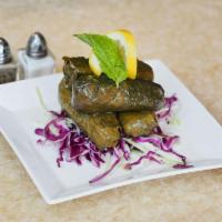 Grape Leaves · Rice, chickpeas, tomatoes, onions and mint.