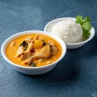 Pineapple Curry · Chicken, vegetables, tofu, beef or shrimp, basil in red curry. Extra chicken, vegetable, tof...